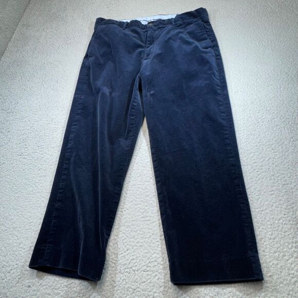 Polo Ralph Lauren Pants Men 36x25 Blue Chino Corduroy Cords Stretch Golf Casual - Picture 1 of 13